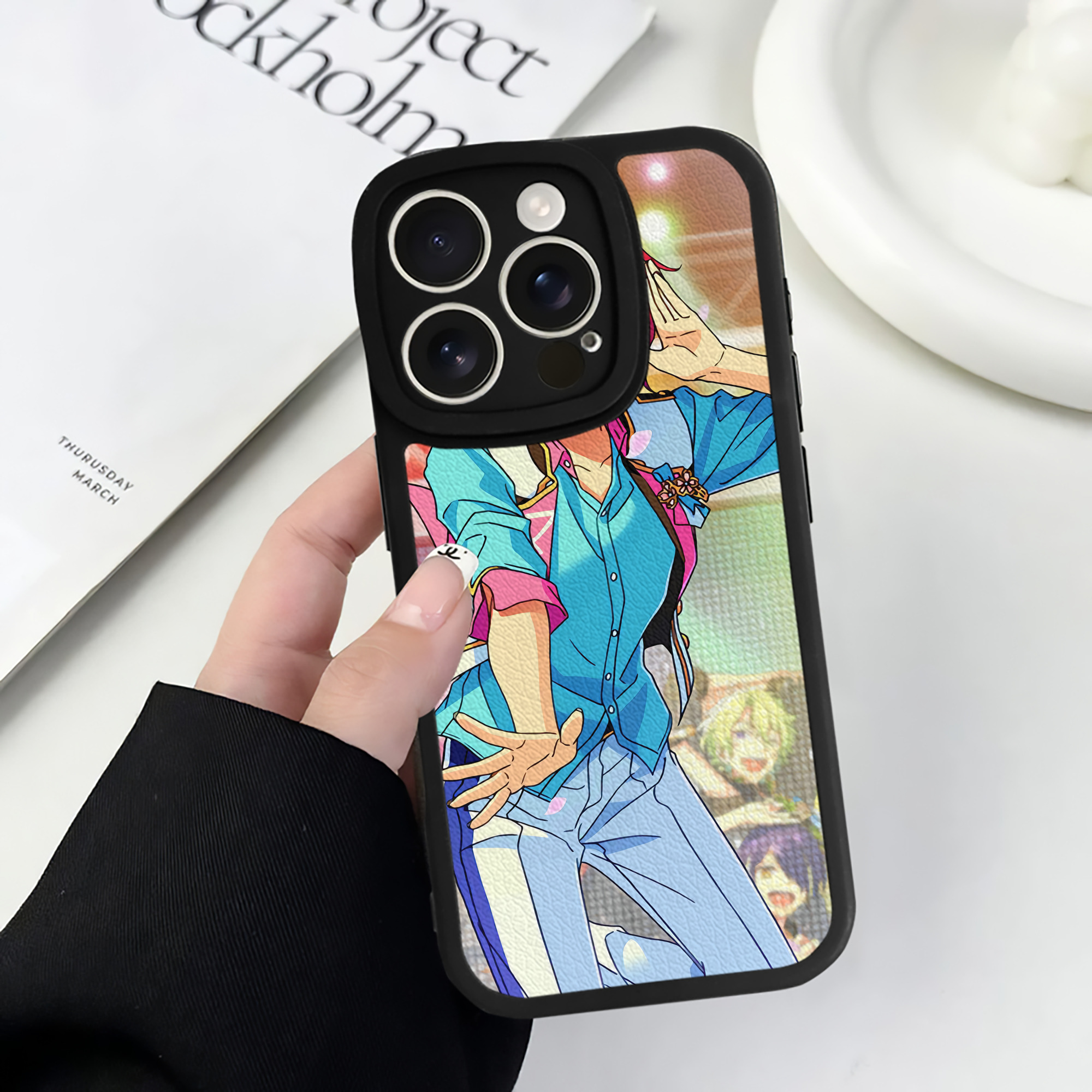 （画像用） あんさんぶるスターズ! Ensemble Stars 【iPhone 16シリーズ対応】シリコンスマホケース（レザー調） 材質：シリコン